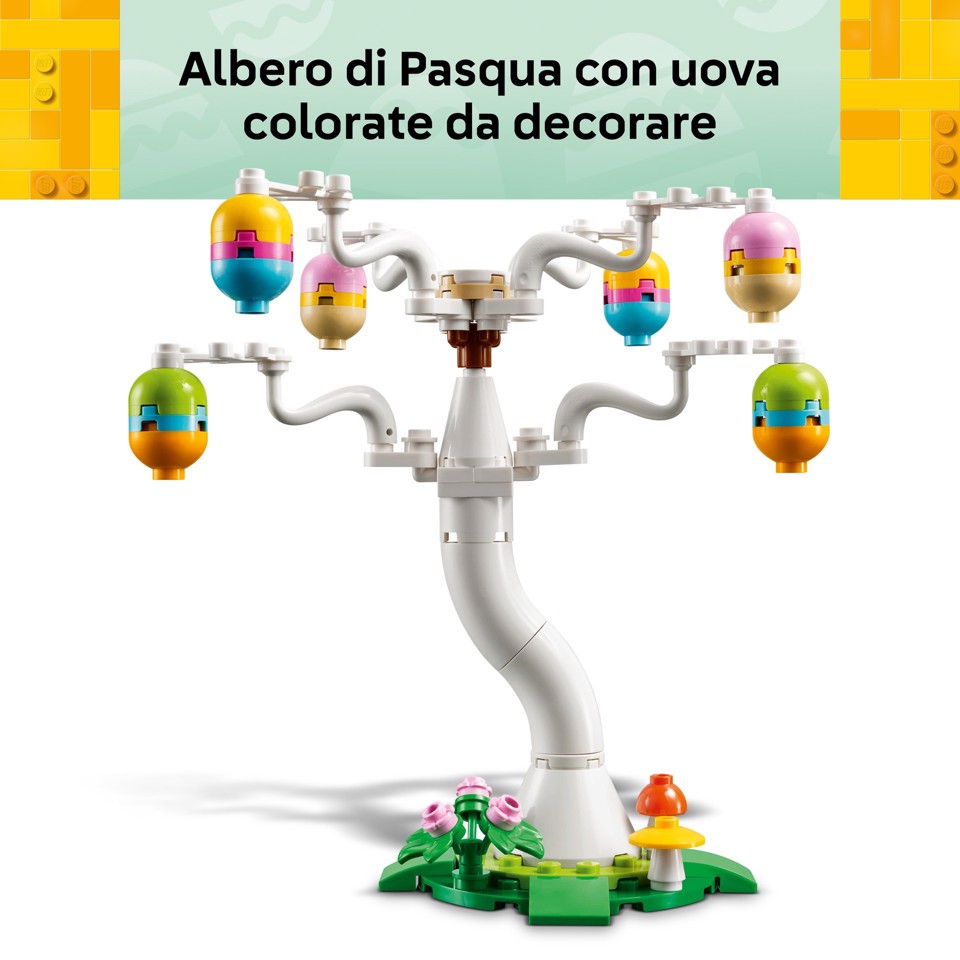 LEGO Iconic 40808 Coniglietto Pasquale e Caccia alle Uova, Giocattolo di Pasqua Coniglio e Uccellino, Regalo Bambine e Bambini 8+