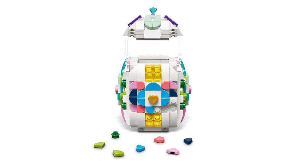 LEGO Iconic 40816 Uovo di Pasqua Decorativo, Decorazione Pasquale Giocattolo con Elementi Colorati, Regalo Arti e Mestieri 9+ Anni