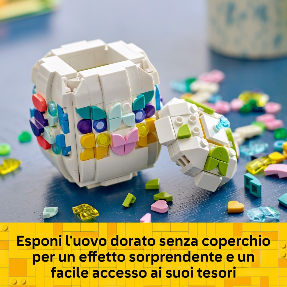LEGO Iconic 40816 Uovo di Pasqua Decorativo, Decorazione Pasquale Giocattolo con Elementi Colorati, Regalo Arti e Mestieri 9+ Anni