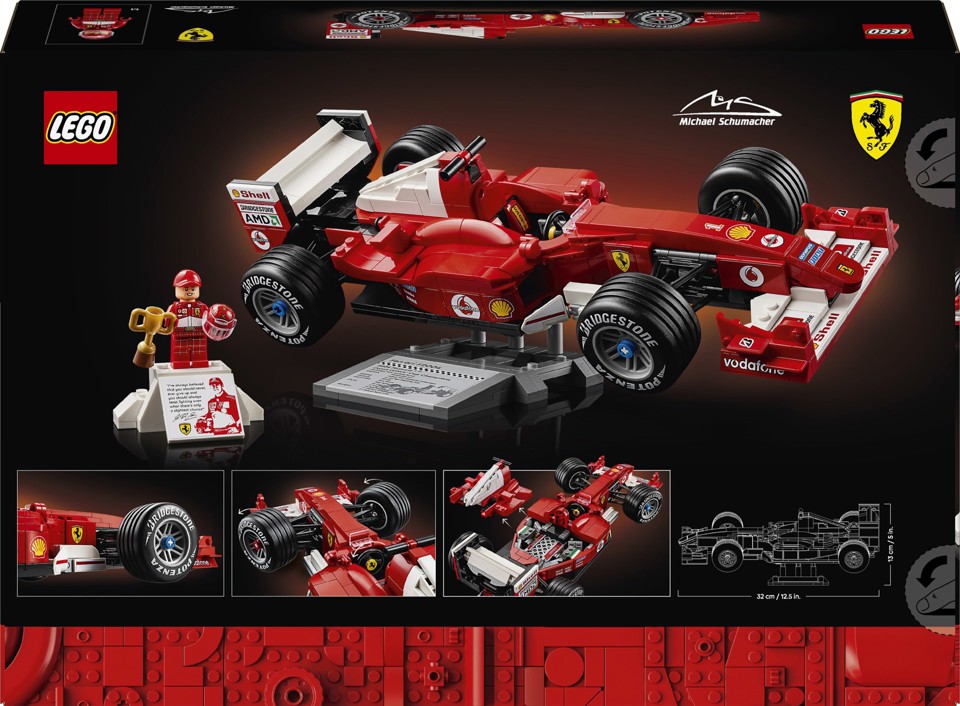 LEGO ICONS 11375 Ferrari F2004 e Michael Schumacher