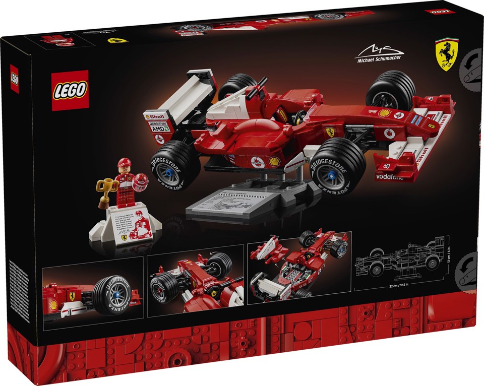 LEGO ICONS 11375 Ferrari F2004 e Michael Schumacher