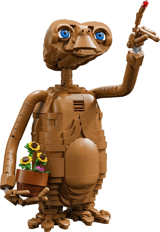 LEGO Ideas 21370 E.T. the Extra-Terrestrial, Kit Modellismo per Adulti con Figura Aliena, Fiori Finti e Mattoncino Luminoso