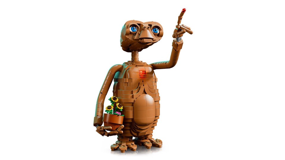 LEGO Ideas 21370 E.T. the Extra-Terrestrial, Kit Modellismo per Adulti con Figura Aliena, Fiori Finti e Mattoncino Luminoso