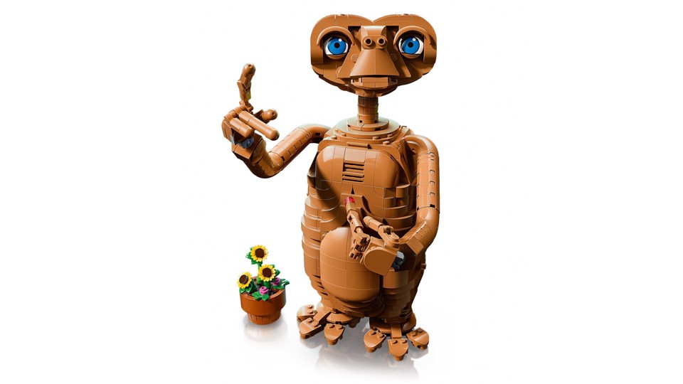 LEGO Ideas 21370 E.T. the Extra-Terrestrial, Kit Modellismo per Adulti con Figura Aliena, Fiori Finti e Mattoncino Luminoso
