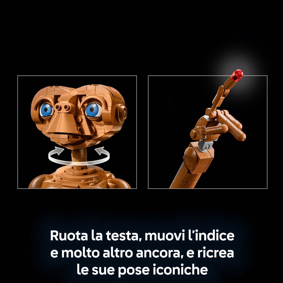 LEGO Ideas 21370 E.T. the Extra-Terrestrial, Kit Modellismo per Adulti con Figura Aliena, Fiori Finti e Mattoncino Luminoso