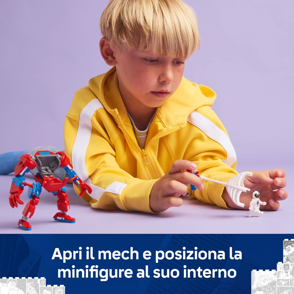 LEGO | Marvel 76308 Mech di Spider-Man Contro Anti-Venom, Action Figure Giocattolo Snodabile con 2 Minifigure per Bambini 6+