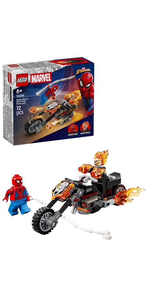 LEGO Marvel | 76335 Spider-Man vs. Ghost Rider in Motocicletta