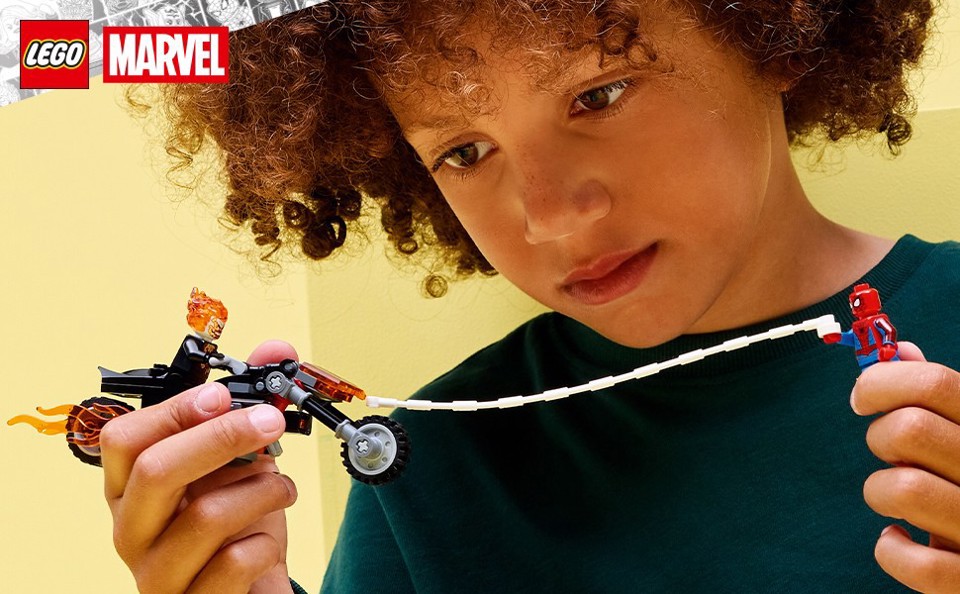 LEGO Marvel | 76335 Spider-Man vs. Ghost Rider in Motocicletta