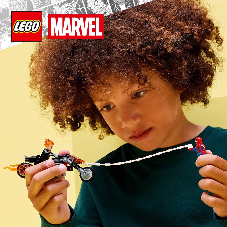LEGO Marvel | 76335 Spider-Man vs. Ghost Rider in Motocicletta