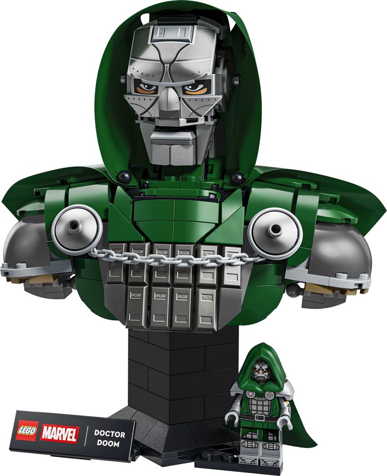 LEGO | Marvel 76345 Busto del Dottor Destino, Kit di Modellismo per Adulti da Esposizione con Minifigure, Regalo Fan del Film
