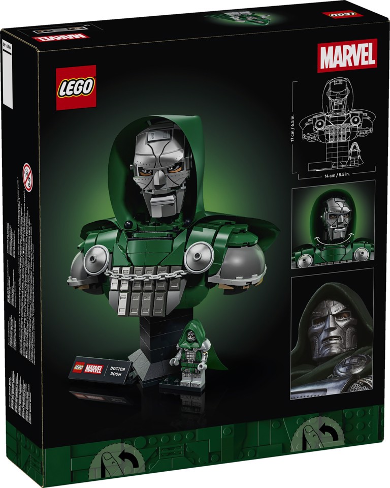 LEGO | Marvel 76345 Busto del Dottor Destino, Kit di Modellismo per Adulti da Esposizione con Minifigure, Regalo Fan del Film