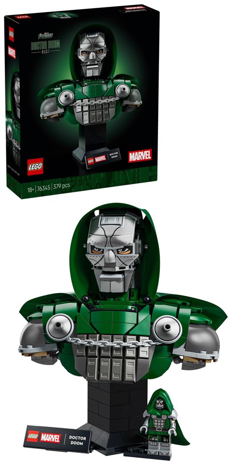 LEGO | Marvel 76345 Busto del Dottor Destino, Kit di Modellismo per Adulti da Esposizione con Minifigure, Regalo Fan del Film