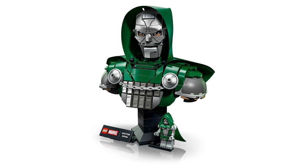 LEGO | Marvel 76345 Busto del Dottor Destino, Kit di Modellismo per Adulti da Esposizione con Minifigure, Regalo Fan del Film