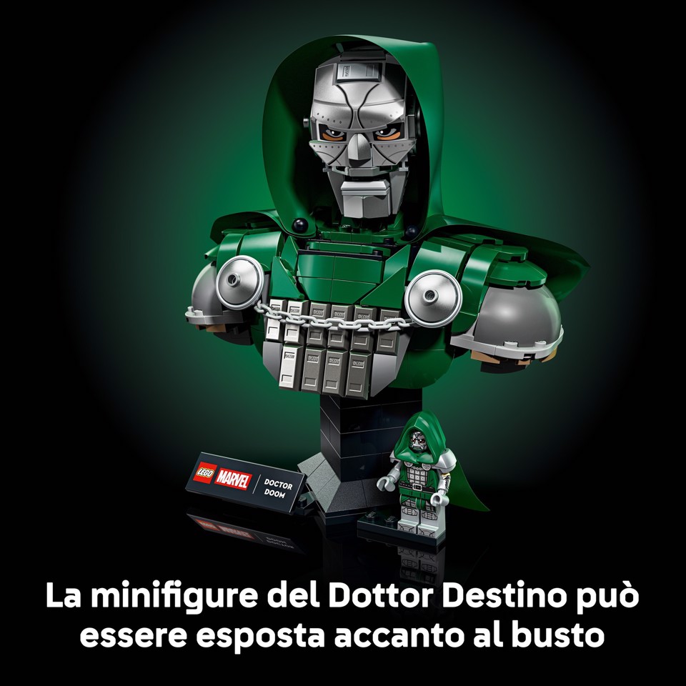 LEGO | Marvel 76345 Busto del Dottor Destino, Kit di Modellismo per Adulti da Esposizione con Minifigure, Regalo Fan del Film