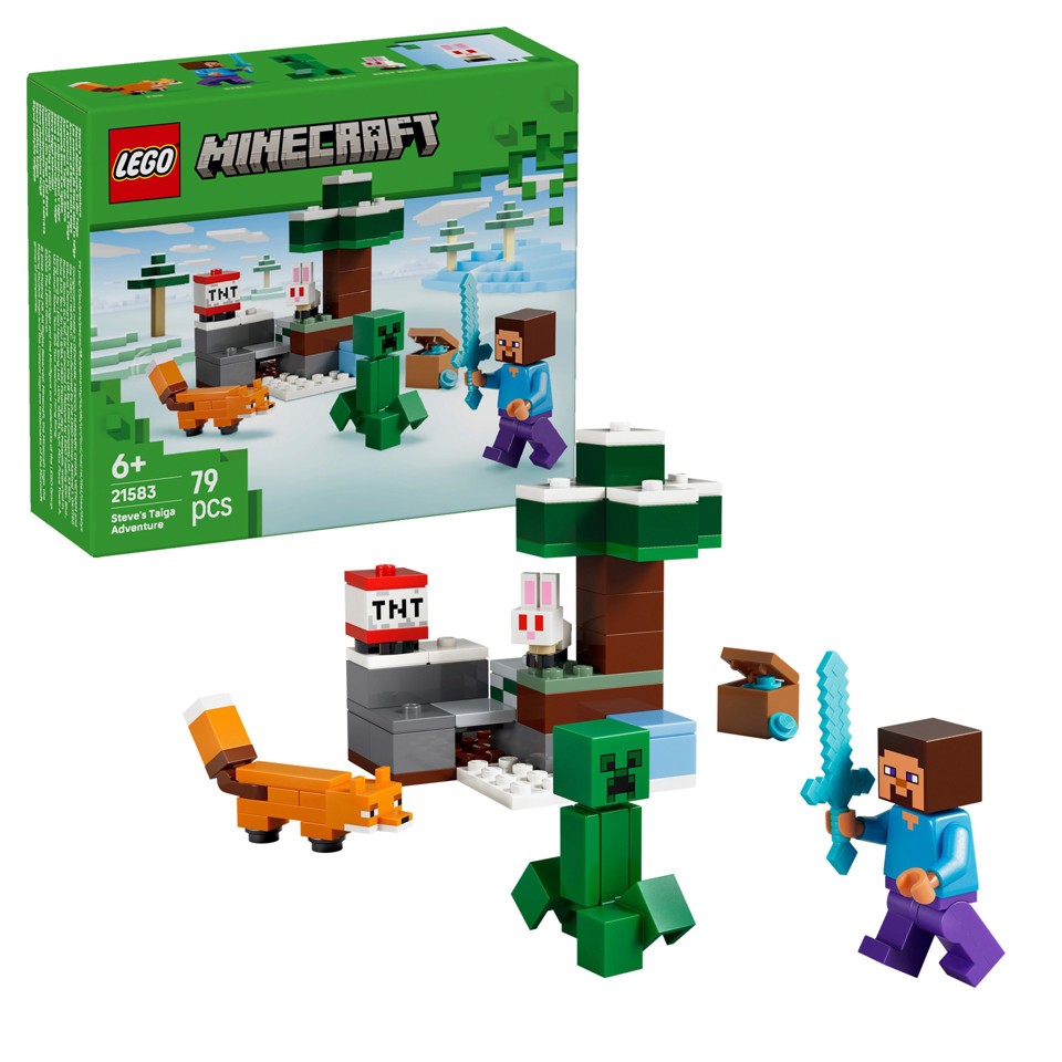 LEGO Minecraft 21583 Avventura di Steve nella Taiga