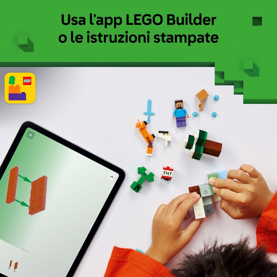 LEGO Minecraft 21583 Avventura di Steve nella Taiga