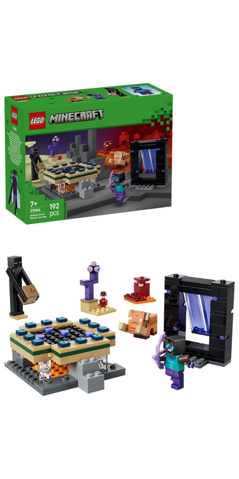 LEGO Minecraft 21584 Viaggio nel Portale del Nether e dell’End