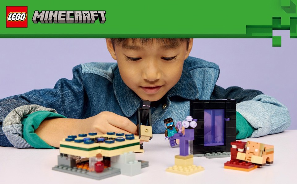 LEGO Minecraft 21584 Viaggio nel Portale del Nether e dell’End