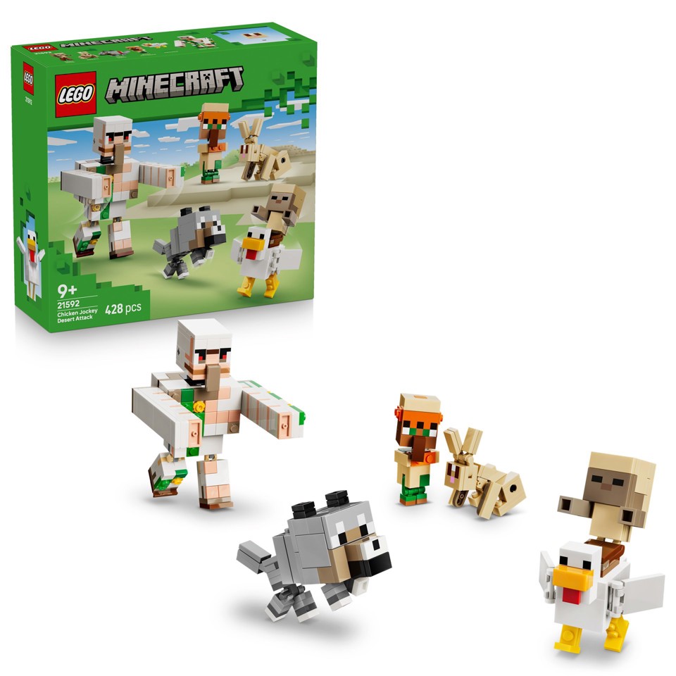 LEGO Minecraft 21592 Attacco nel Deserto del Fantino di Polli