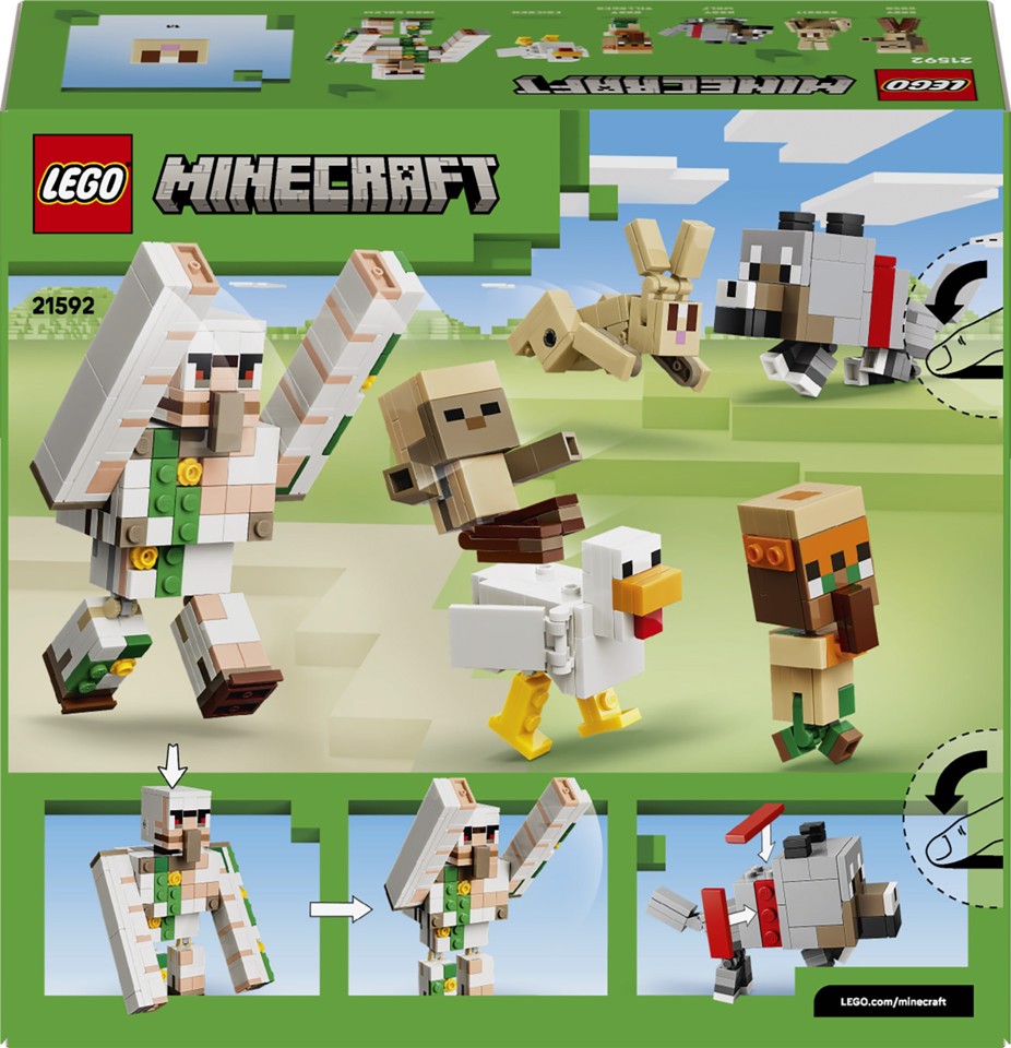 LEGO Minecraft 21592 Attacco nel Deserto del Fantino di Polli, Giocattolo con 6 Personaggi, Regalo per Gamer e Bambini da 9+