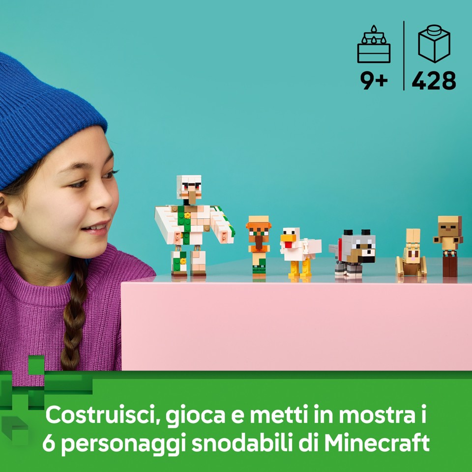 LEGO Minecraft 21592 Attacco nel Deserto del Fantino di Polli, Giocattolo con 6 Personaggi, Regalo per Gamer e Bambini da 9+