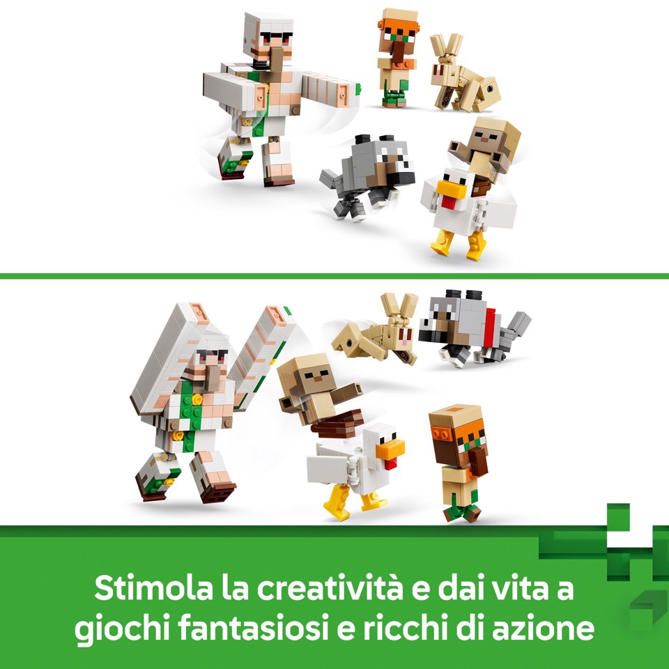 LEGO Minecraft 21592 Attacco nel Deserto del Fantino di Polli, Giocattolo con 6 Personaggi, Regalo per Gamer e Bambini da 9+