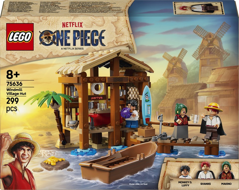 LEGO ONE PIECE 75636 La Capanna del Villaggio Foosha con Barca Giocattolo
