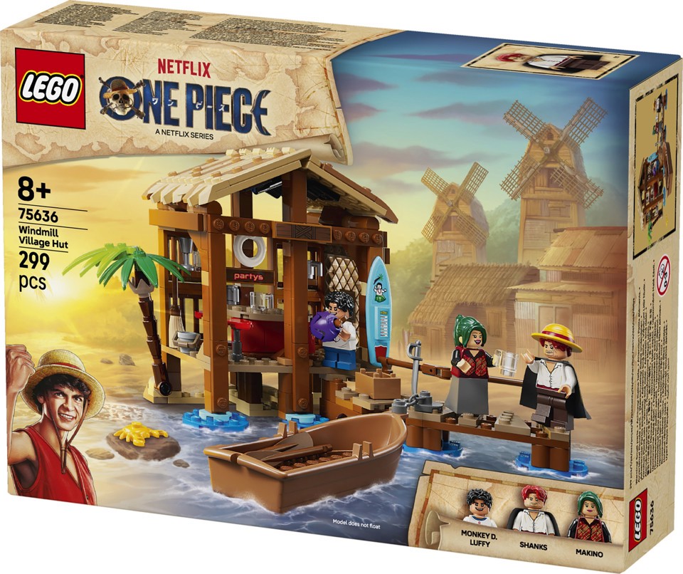 LEGO ONE PIECE 75636 La Capanna del Villaggio Foosha con Barca Giocattolo