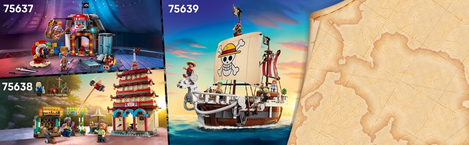 LEGO ONE PIECE 75636 La Capanna del Villaggio Foosha con Barca Giocattolo