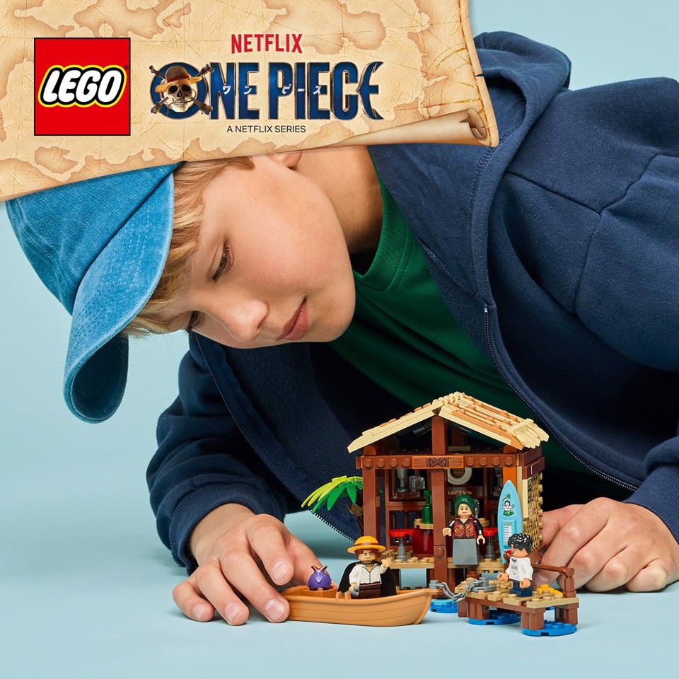 LEGO ONE PIECE 75636 La Capanna del Villaggio Foosha con Barca Giocattolo