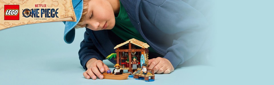 LEGO ONE PIECE 75636 La Capanna del Villaggio Foosha con Barca Giocattolo