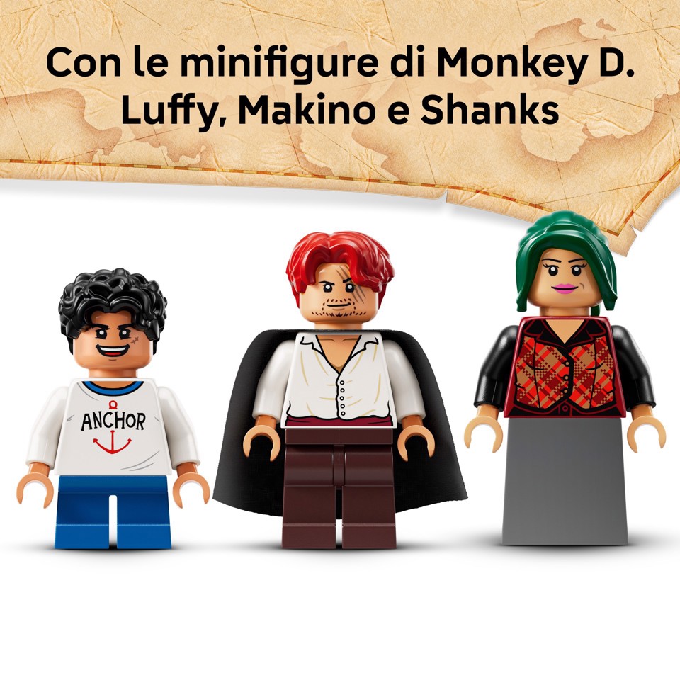 LEGO ONE PIECE 75636 La Capanna del Villaggio Foosha con Barca Giocattolo