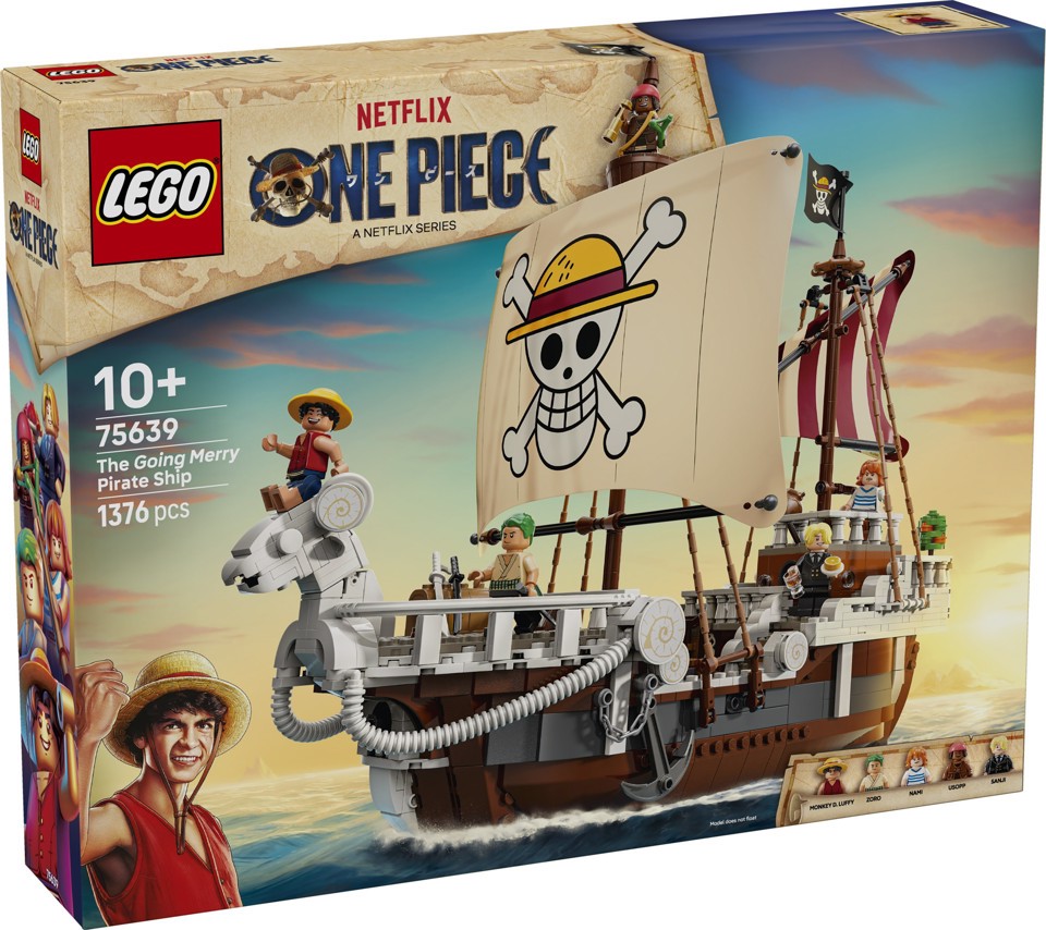 LEGO ONE PIECE 75639 La Nave Pirata Going Merry, Barca Giocattolo con 5 Minifigure tra cui Luffy, Zoro e Nami per Bambini 10+
