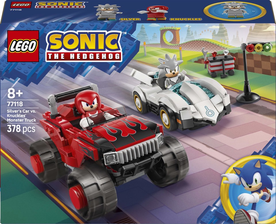 LEGO Sonic the Hedgehog 77118 Auto di Silver vs. Monster Truck di Knuckles