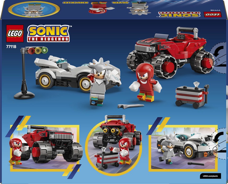 LEGO Sonic the Hedgehog 77118 Auto di Silver vs. Monster Truck di Knuckles