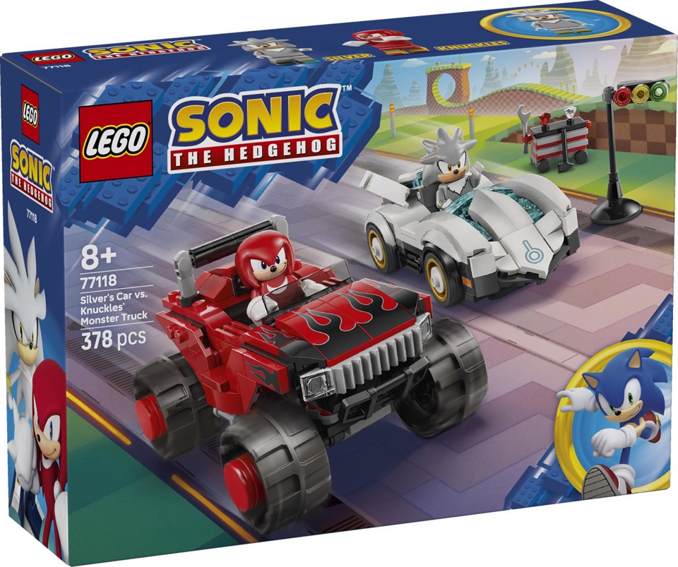LEGO Sonic the Hedgehog 77118 Auto di Silver vs. Monster Truck di Knuckles