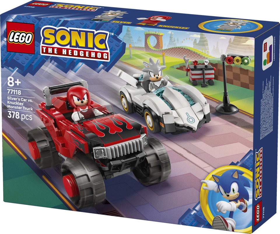 LEGO Sonic the Hedgehog 77118 Auto di Silver vs. Monster Truck di Knuckles