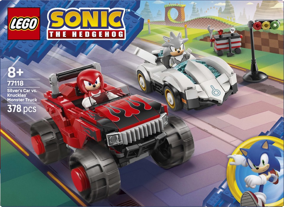 LEGO Sonic the Hedgehog 77118 Auto di Silver vs. Monster Truck di Knuckles