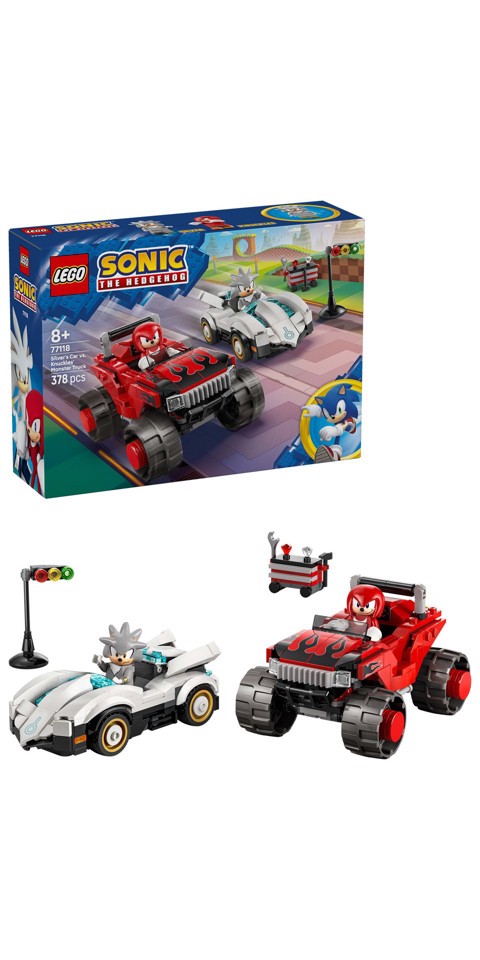 LEGO Sonic the Hedgehog 77118 Auto di Silver vs. Monster Truck di Knuckles