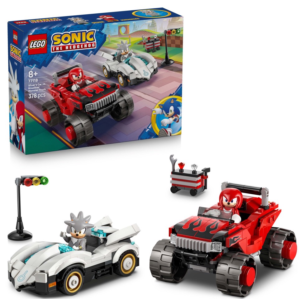LEGO Sonic the Hedgehog 77118 Auto di Silver vs. Monster Truck di Knuckles