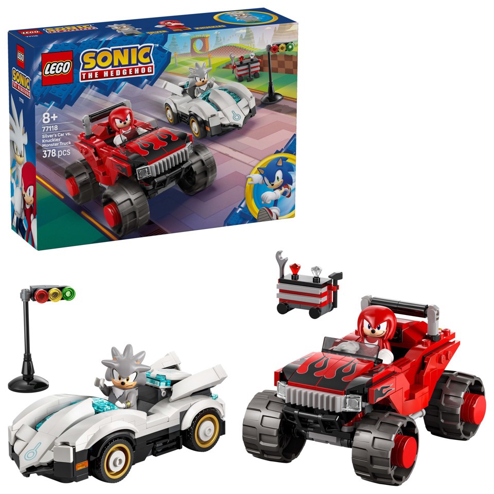 LEGO Sonic the Hedgehog 77118 Auto di Silver vs. Monster Truck di Knuckles