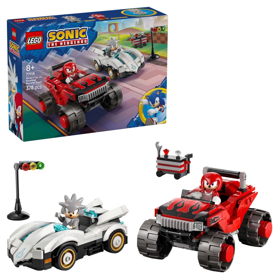 LEGO Sonic the Hedgehog 77118 Auto di Silver vs. Monster Truck di Knuckles