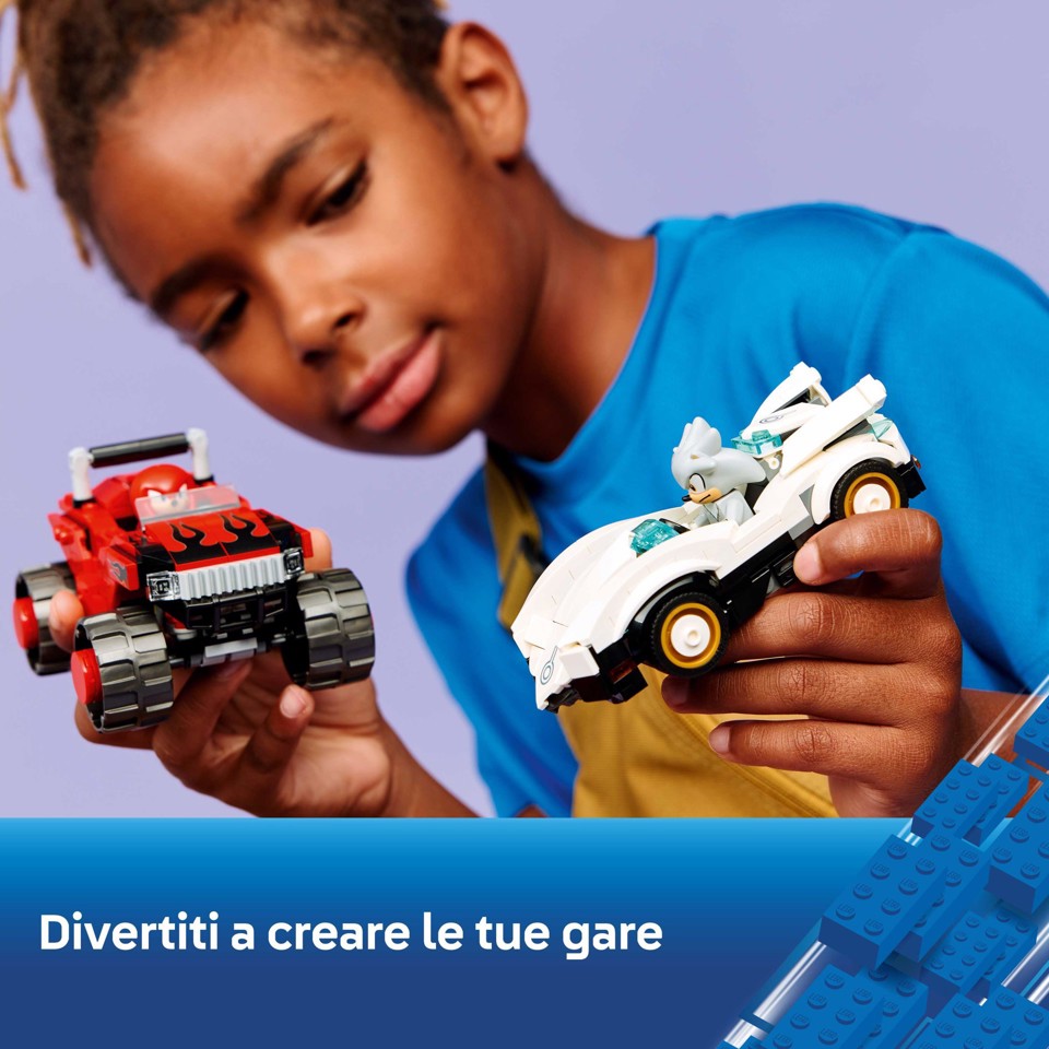 LEGO Sonic the Hedgehog 77118 Auto di Silver vs. Monster Truck di Knuckles