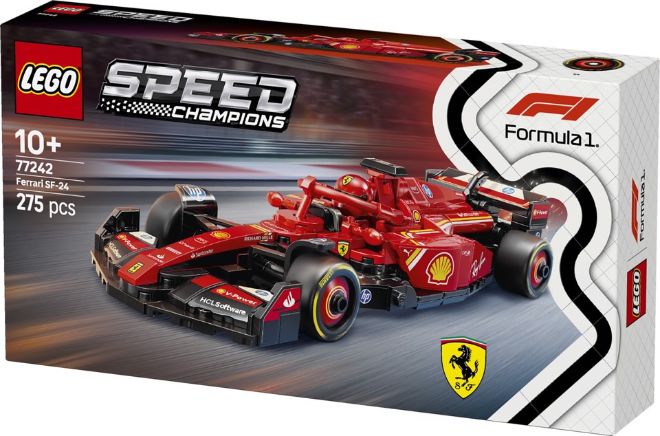 LEGO Speed Champions 77242 Auto da Corsa Ferrari F1 SF-24 Giocattolo da Collezione con Minifigure Formula 1 per Bambini 10+