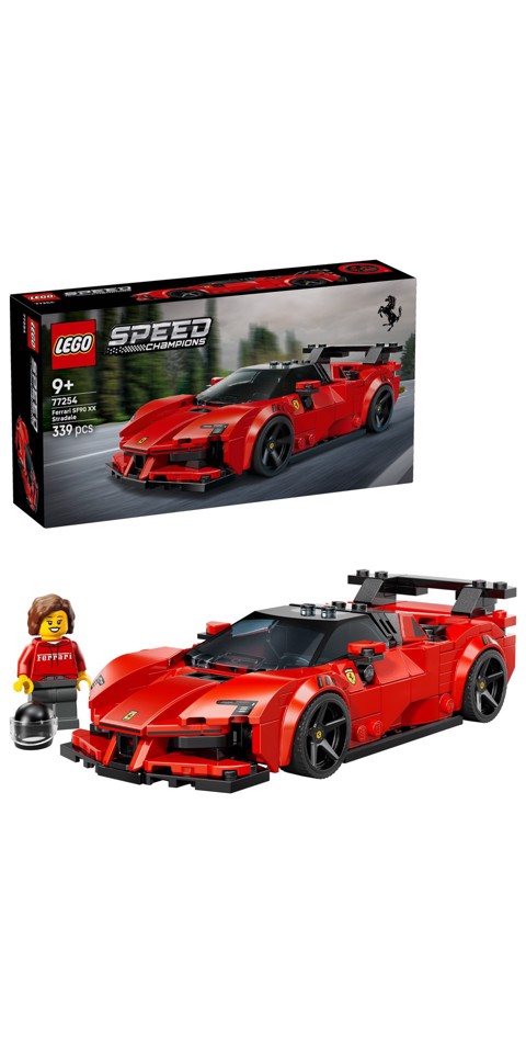 LEGO Speed Champions 77254 Ferrari SF90 XX Auto Sportiva Stradale, Macchina Giocattolo con Minifigure, Regalo per Bambini 9+