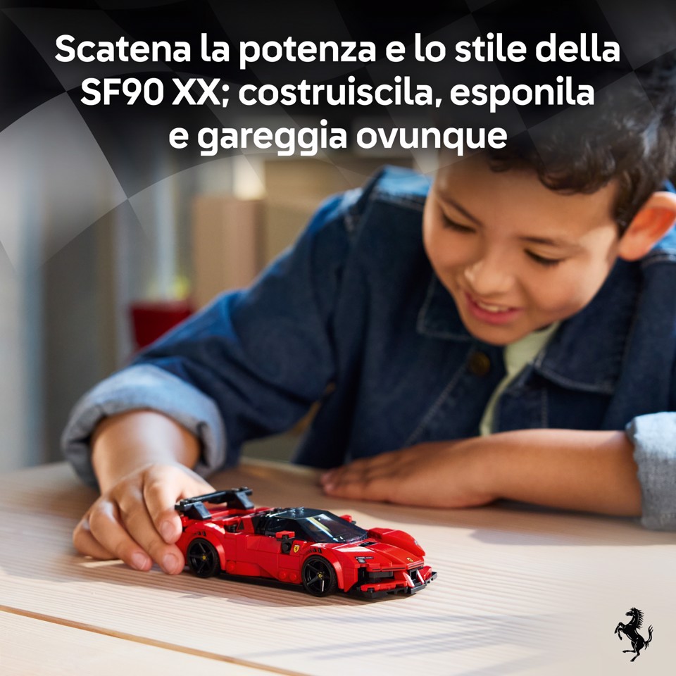 LEGO Speed Champions 77254 Ferrari SF90 XX Auto Sportiva Stradale, Macchina Giocattolo con Minifigure, Regalo per Bambini 9+