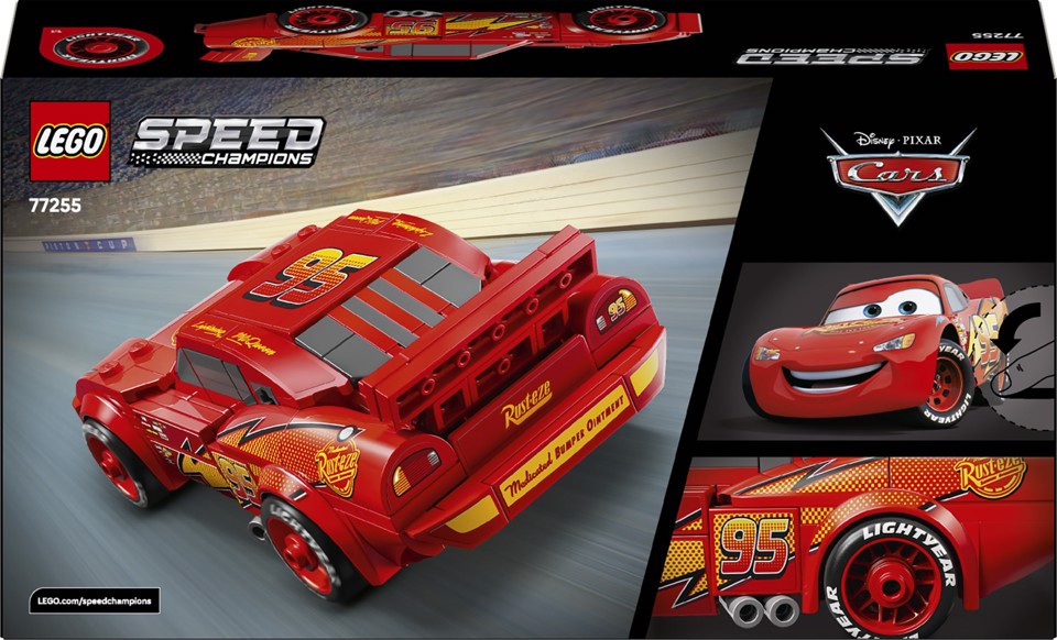 LEGO Speed Champions 77255 Saetta McQueen, Macchina Giocattolo da Collezione, Idea Regalo Disney per Fan del Film Pixar Cars