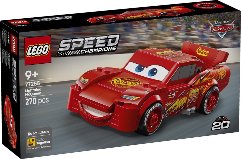 LEGO Speed Champions 77255 Saetta McQueen, Macchina Giocattolo da Collezione, Idea Regalo Disney per Fan del Film Pixar Cars