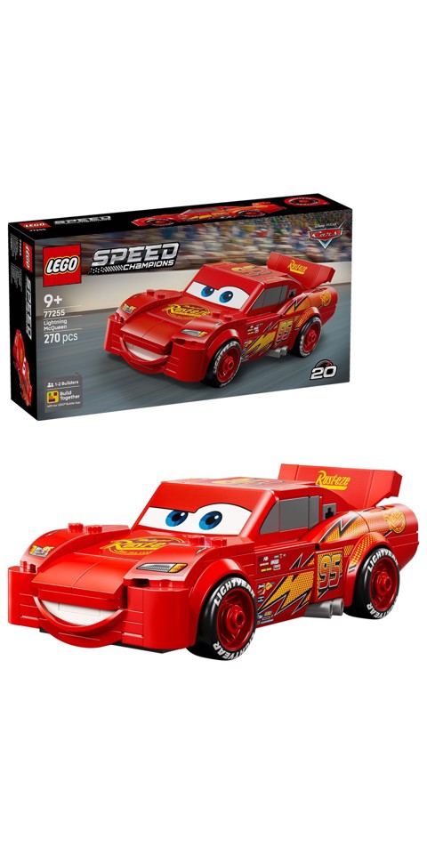 LEGO Speed Champions 77255 Saetta McQueen, Macchina Giocattolo da Collezione, Idea Regalo Disney per Fan del Film Pixar Cars