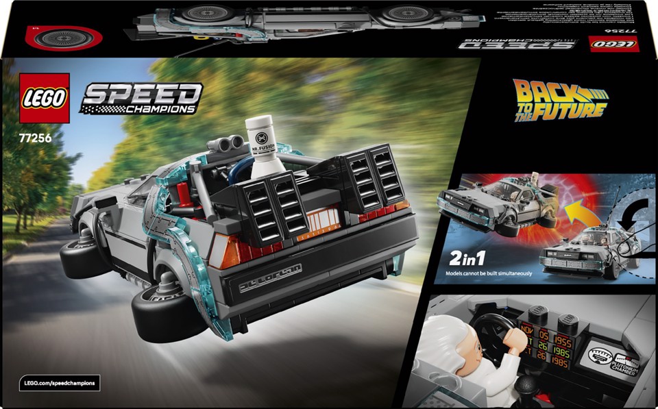 LEGO Speed Champions 77256 Macchina del Tempo di Ritorno al Futuro Giocattolo con 2 Minifigure, Regalo per Bambini e Bambine 9+
